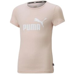 T-särk tüdrukutele Puma ESS Logo Tee G Jr 587029 47, roosa hind ja info | Tüdrukute särgid | kaup24.ee