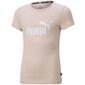 T-särk tüdrukutele Puma ESS Logo Tee G Jr 587029 47, roosa цена и информация | Tüdrukute särgid | kaup24.ee