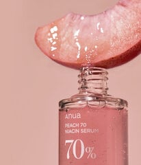 Сыворотка с персиком для гладкой и сияющей кожи Anua Peach 70% Niacin Serum 30ml kaina ir informacija | Сыворотки для лица, масла | kaup24.ee