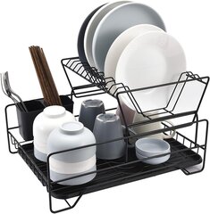 Сушилка для посуды 1 уровень с поддоном, 40 см цена и информация | Столовые и кухонные приборы | kaup24.ee