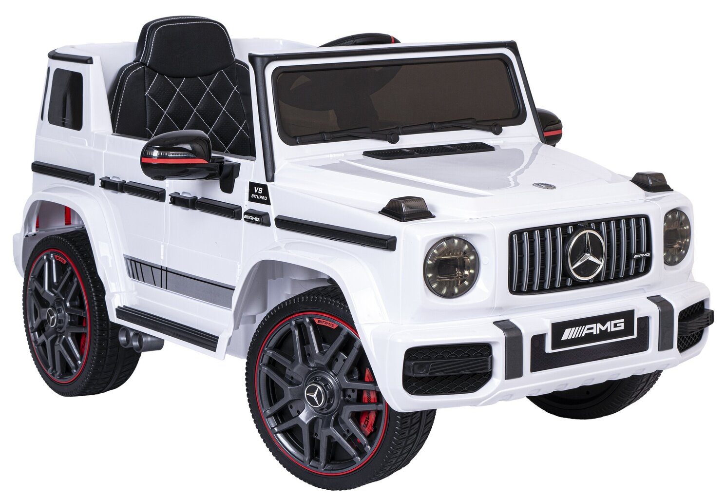 Mercedes AMG G63 ühekohaline elektriauto lastele, valge hind ja info | Laste elektriautod | kaup24.ee