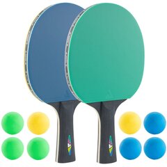 набор для настольного тенниса, 2 ракетки 8 мячей цена и информация | Ракетки для настольного тенниса, чехлы и наборы | kaup24.ee