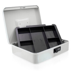 Металлический ящик для денег 30 см, темно-серый цена и информация | Сейфы | kaup24.ee