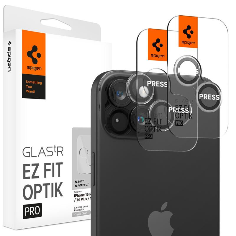 Spigen Glas.tR EZ Fit Optik Pro Camera Cover цена и информация | Ekraani kaitsekiled | kaup24.ee
