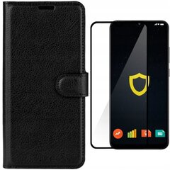 Nahast ümbris, galaxy a02s, must hind ja info | Telefoni kaaned, ümbrised | kaup24.ee