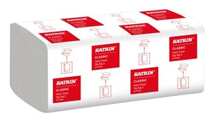 Листовые бумажные полотенца KATRIN Classic Zig Zag 2, 200 листов, 2 слоя, смешанное волокно цена и информация | Туалетная бумага, бумажные полотенца | kaup24.ee