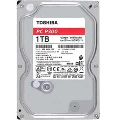 Жесткий диск Toshiba HDD P300 BULK 3.5 1TB SATA 7200RPM 64MB цена и информация | Toshiba Компьютерная техника | kaup24.ee