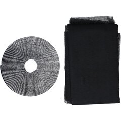 Akende sääsevõrk 130 x 150 mustast polüestrist + Velcro lint цена и информация | Москитные сетки | kaup24.ee