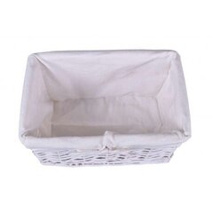 Плетеная сумка, 30x20x15, белая цена и информация | Ящики для вещей | kaup24.ee