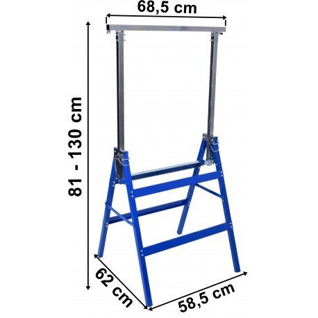 Töökoja alus, 130 cm, 2 tk hind ja info | Riiulid tööriistadele | kaup24.ee