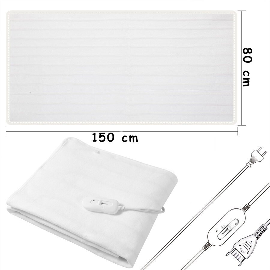 Küttematt Kama White 150x80 cm hind ja info | Voodikatted, pleedid | kaup24.ee