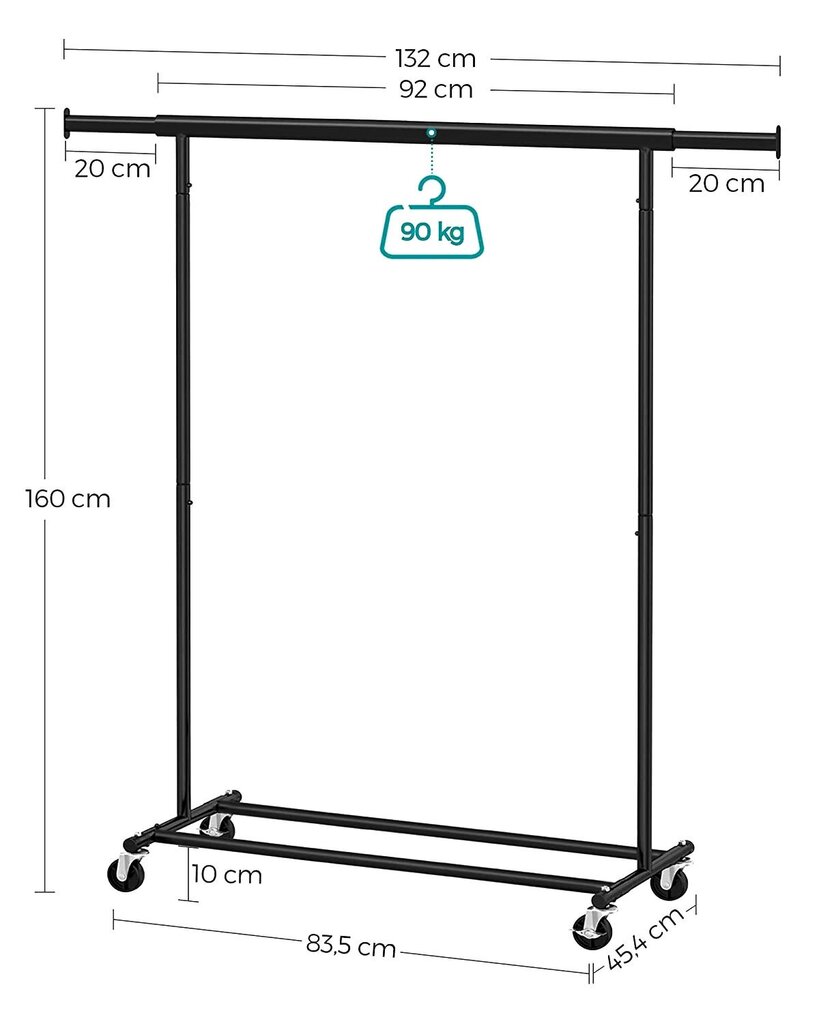 Riidestange, must hind ja info | Nagid | kaup24.ee