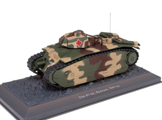 France Tank Char B1bis 1940 DEAGOSTINI 1:43 TLB015 hind ja info | Mudelautode kollektsioneerimine | kaup24.ee