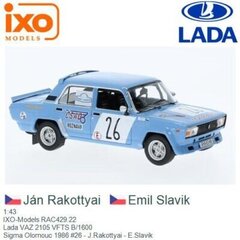 VAZ 2105 Lada VFTS B/1600 Rallye Pribram 1986 #26 J.Rakottyai/E.Slavik 1:43 IXO RAC429 (Saabub 22/01/2024) цена и информация | Коллекционные модели автомобилей | kaup24.ee
