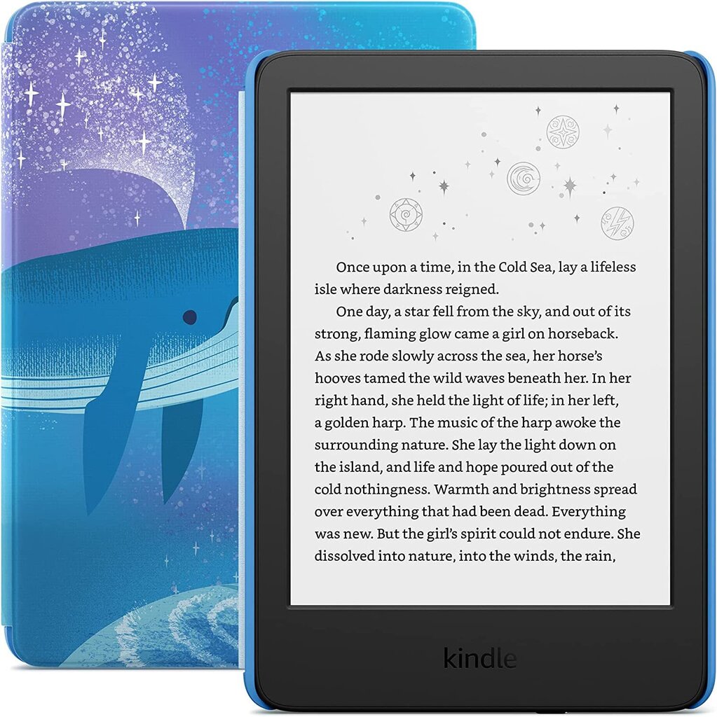 Amazon Kindle Kids 11th Gen 16GB WiFi, space whale/sinine цена и информация | E-lugerid | kaup24.ee