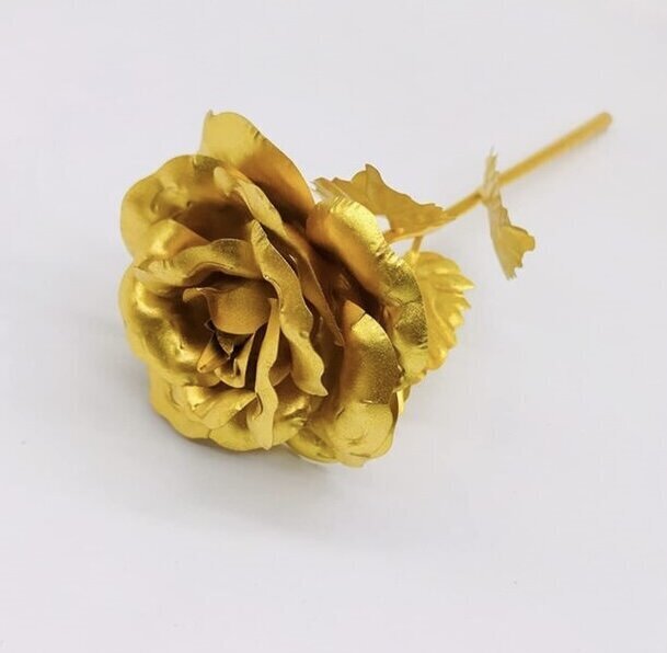 Stabiliseeritud roos, kuldset värvi цена и информация | Uinuvad roosid, taimed | kaup24.ee