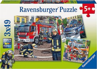 Puslekomplekt Ravensburger Kinder, 3 tk, 49 tk цена и информация | Пазлы | kaup24.ee