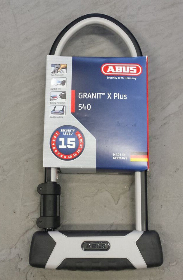 Lukk Abus Granit X-Plus, 300mm, must hind ja info | Rattalukud | kaup24.ee