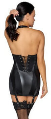 Cottelli Lingerie черное платье мини с подвязками и плеточкой цена и информация | Сексуальное женское белье | kaup24.ee