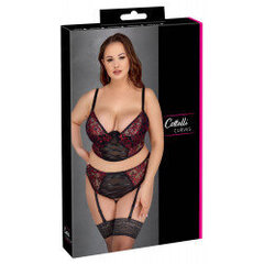 Bra Set black/red 95C/2XL цена и информация | Сексуальное женское белье | kaup24.ee