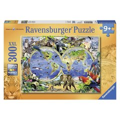 Пазл Ravensburger 300 деталей Атлас мира с животными цена и информация | Пазлы | kaup24.ee