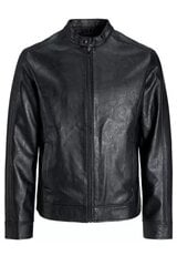Кожаная куртка Jack&Jones 12250492BLACK-S цена и информация | Мужские куртки | kaup24.ee