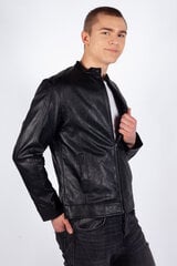 Кожаная куртка Jack&Jones 12250492BLACK-S цена и информация | Мужские куртки | kaup24.ee