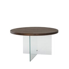 Кофейный столик, Асир, 70х40 см, темно-коричневый/прозрачный цена и информация | Журнальные столики | kaup24.ee