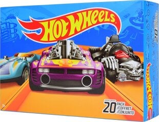 Литые автомобили Hot Wheels, упаковка из 20 машин цена и информация | Развивающий мелкую моторику - кинетический песок KeyCraft NV215 (80 г) детям от 3+ лет, бежевый | kaup24.ee