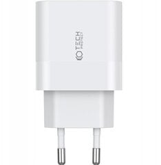 Tech-Protect laadija C20W 2xUSB-C, valge hind ja info | Mobiiltelefonide laadijad | kaup24.ee