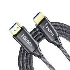 Высокоскоростной HDMI кабель BOMENYA, 8K, 20M, 48Gbps, серый цена и информация | Кабели и провода | kaup24.ee