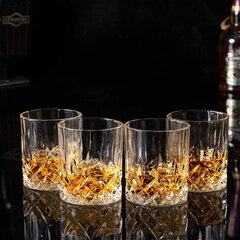 Стаканы для виски из бессвинцового хрусталя KANARS, 4шт, 300мл цена и информация | Стаканы, фужеры, кувшины | kaup24.ee