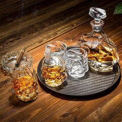Набор хрустальный стаканов и графина для виски KANARS, графина 750ml, стаканы 4шт 300ml цена и информация | Стаканы, фужеры, кувшины | kaup24.ee