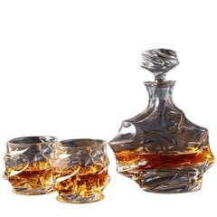 Набор хрустальный стаканов и графина для виски KANARS, графина 750ml, стаканы 4шт 300ml цена и информация | Стаканы, фужеры, кувшины | kaup24.ee