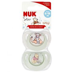 Соска NUK Star 736922, 6-18 месяцев+, 2 штуки цена и информация | Пустышки | kaup24.ee