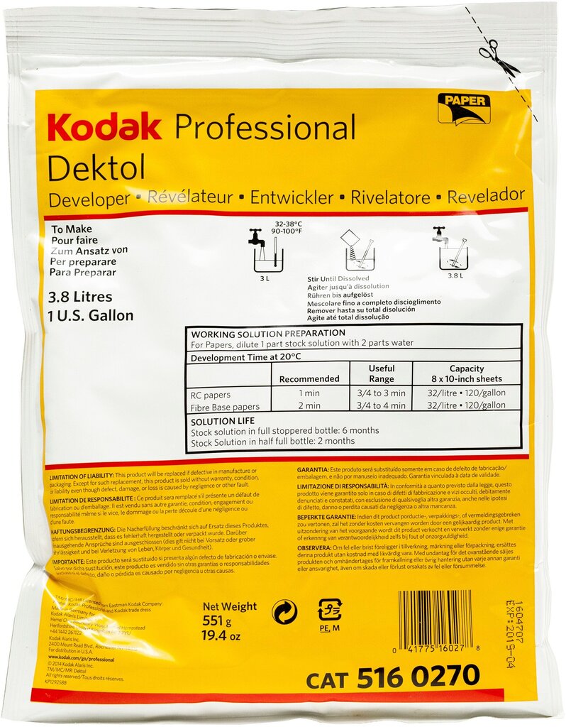 Kodak ilmuti Dektol Pro 3,8L hind ja info | Lisatarvikud fotoaparaatidele | kaup24.ee