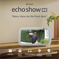 Amazon Echo Show 5 (3rd Gen), белый цена и информация | Камеры видеонаблюдения | kaup24.ee