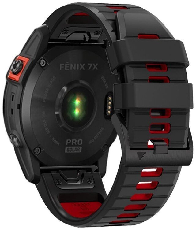 Kellarihm Tech-Protect IconBand Pro Garmin fenix 3/5X/3HR/5X Plus/6X/6X Pro/7X, must/punane hind ja info | Nutikellade ja nutivõrude tarvikud | kaup24.ee