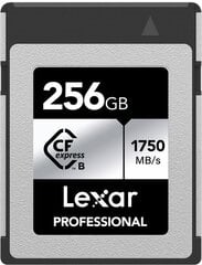 Lexar memory card CFexpress 256GB Professional Type B Silver цена и информация | Lexar Мобильные телефоны, Фото и Видео | kaup24.ee