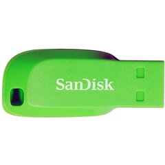 SanDisk Cruzer Blade 64GB Electric Green; EAN: 619659146955 цена и информация | USB накопители | kaup24.ee