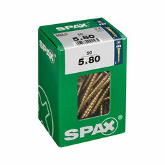 Kruvide karp Spax Yellox 5 x 80 mm, 50 tk hind ja info | Käsitööriistad | kaup24.ee