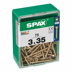 Kruvide karp Spax Yellox 3 x 35 mm, 75 tk hind ja info | Käsitööriistad | kaup24.ee