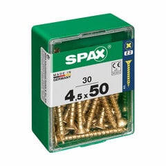 Kruvide karp Spax Yellox 4,5 x 50 mm, 30 tk hind ja info | Käsitööriistad | kaup24.ee