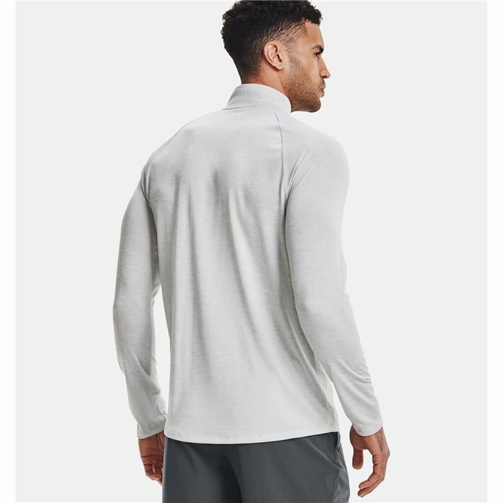 Pikkade varrukatega T-särk, meeste Under Armour Tech 2.0 1/2 Zip, valge hind ja info | Meeste spordiriided | kaup24.ee