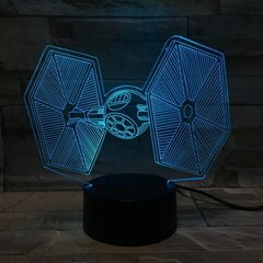 3D LED Öölamp "Tähesõjad - Fighter" цена и информация | Детские светильники | kaup24.ee