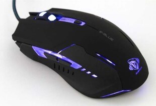 "e-blue" мышь auroza g, 3000dpi, оптическая, 6 кнопок, usb-кабель, черная цена и информация | Мыши | kaup24.ee