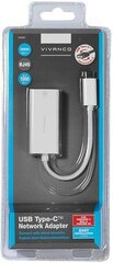 Vivanco адаптер USB-C - LAN, белый (34291) цена и информация | Адаптеры и USB-hub | kaup24.ee