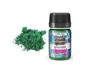 Пигмент Ammo Mig Metallic Green, 35мл, 3048 цена и информация | Принадлежности для рисования, лепки | kaup24.ee