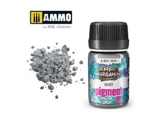 Pigment Ammo Mig Silver, 35ml, 3045, hõbe hind ja info | Kunstitarbed, voolimise tarvikud | kaup24.ee