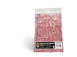 AMMO MIG - материал для моделирования Pink and Gold Marble. Square die-cut marble tiles 8786 цена и информация | Принадлежности для рисования, лепки | kaup24.ee